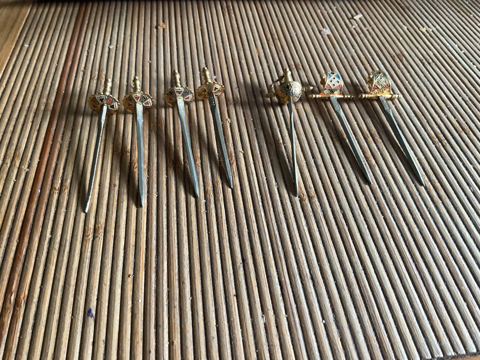 Set van 7 decoratieve sabels, 8 cm lang, Ophalen of Verzenden