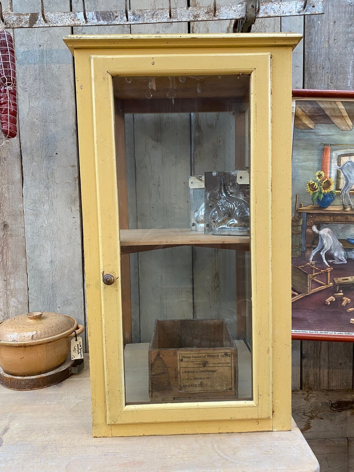 Landelijk Franse toonbankvitrine toonbankvitrine vitrine, Ophalen