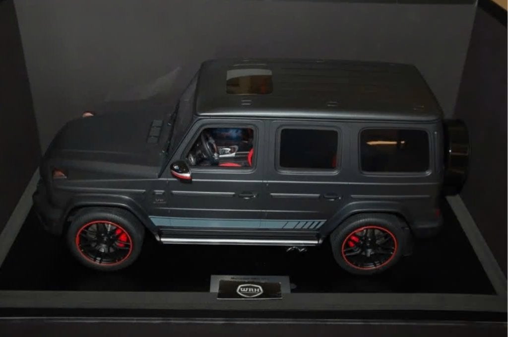 1:8 Minichamps Mercedes G63 AMG 2018 mattblack LTD 99 WRH, Hobby en Vrije tijd, Ophalen, Zo goed als nieuw, 1:5 t/m 1:8, Auto