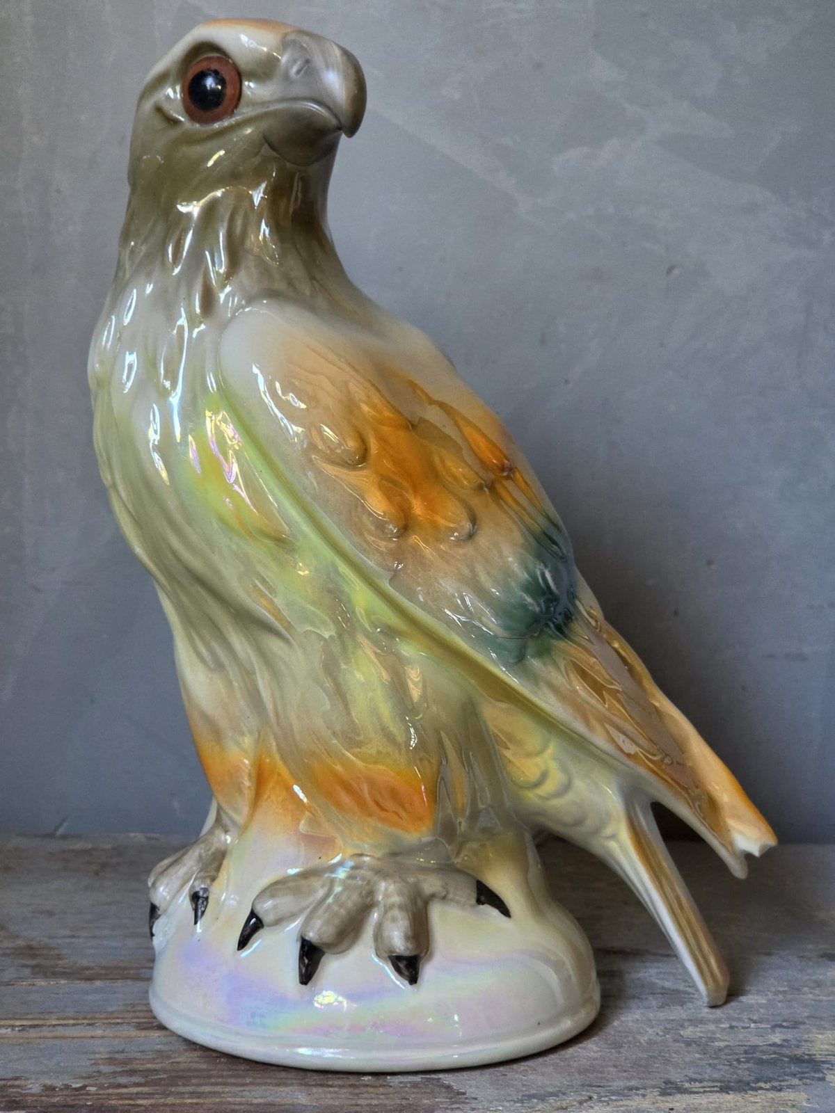 Vintage DDR keramiek adelaar lamp, Antiek en Kunst, Ophalen of Verzenden