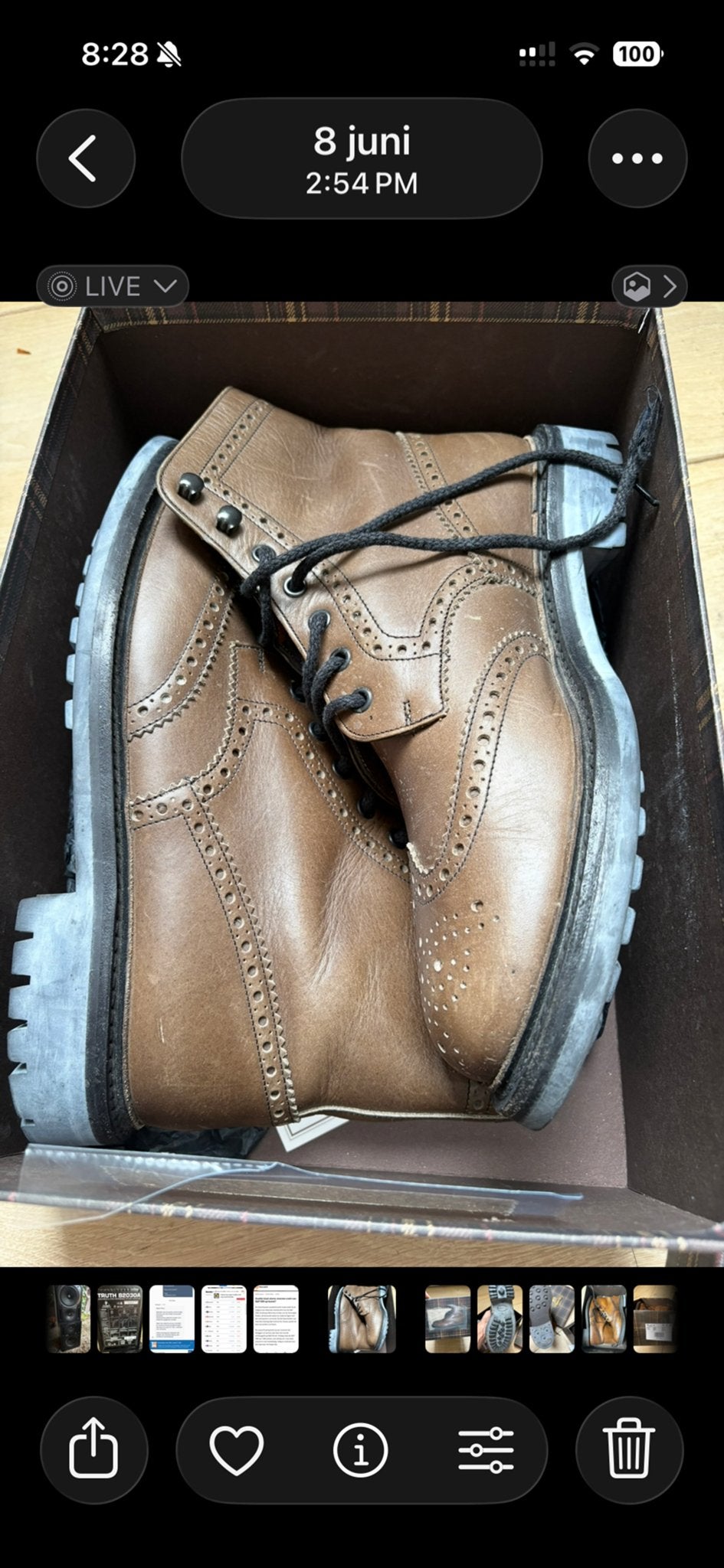 Church's bruine leren brogues - maat 42, Ophalen of Verzenden, Zo goed als nieuw, Bruin, Veterschoenen