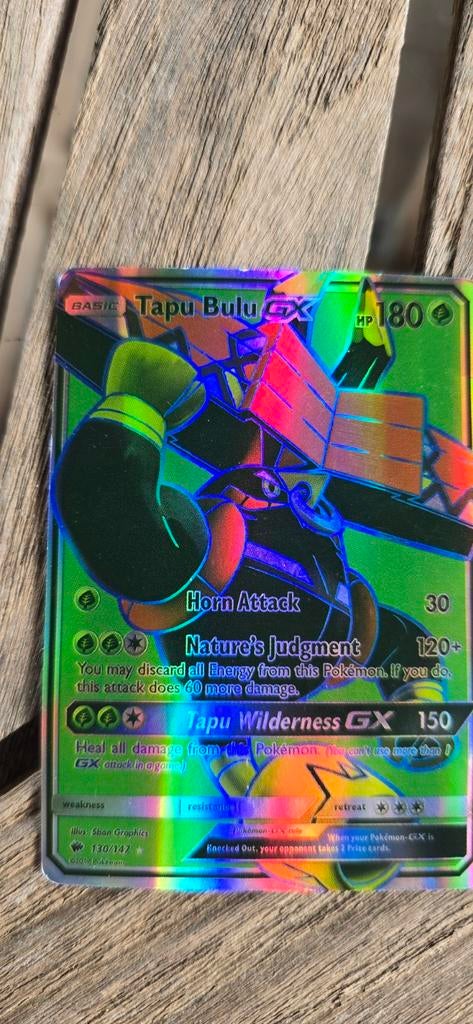 Tapu Bulu GX Pokémon kaart - Goede staat, Ophalen of Verzenden, Gebruikt, Losse kaart, Foil