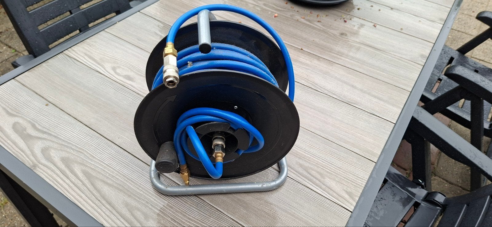 Perslucht slanghaspel compleet met koppeling 20m, 20bar, Nieuw, Ophalen of Verzenden, Minder dan 200 liter/min, 10 bar of meer
