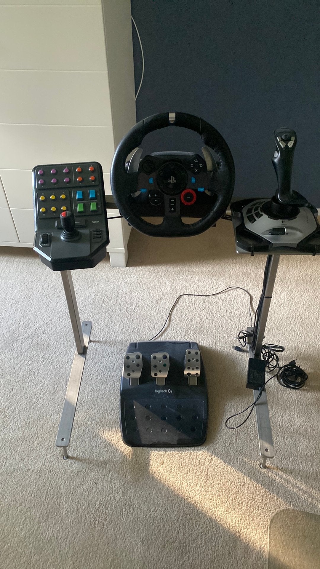 Logitech g29 + sidepanel, Computers en Software, Ophalen, Zo goed als nieuw