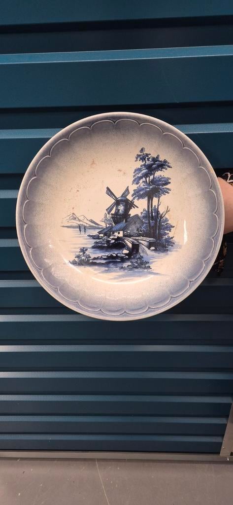 Vintage APM Ceramica Ovale Schaal - Molenlandschap, Ophalen