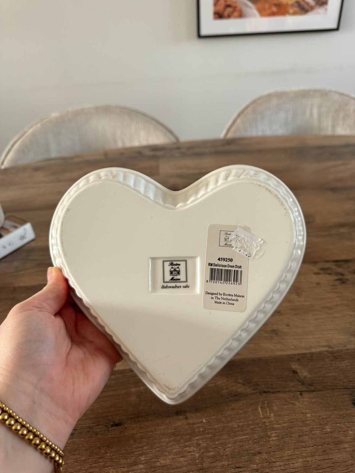 Rivièra Maison Ovenschaal Delicious Hart - Oven Dish Heart, Ophalen of Verzenden, Zo goed als nieuw, Schaal of Schalen