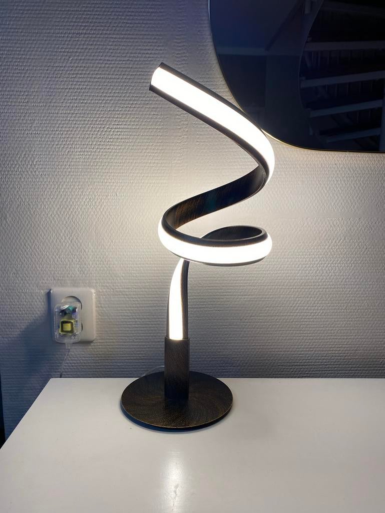 Moderne Spiraal LED Tafellamp - Sfeervolle Verlichting, Huis en Inrichting, Lampen | Tafellampen, Ophalen of Verzenden, Zo goed als nieuw