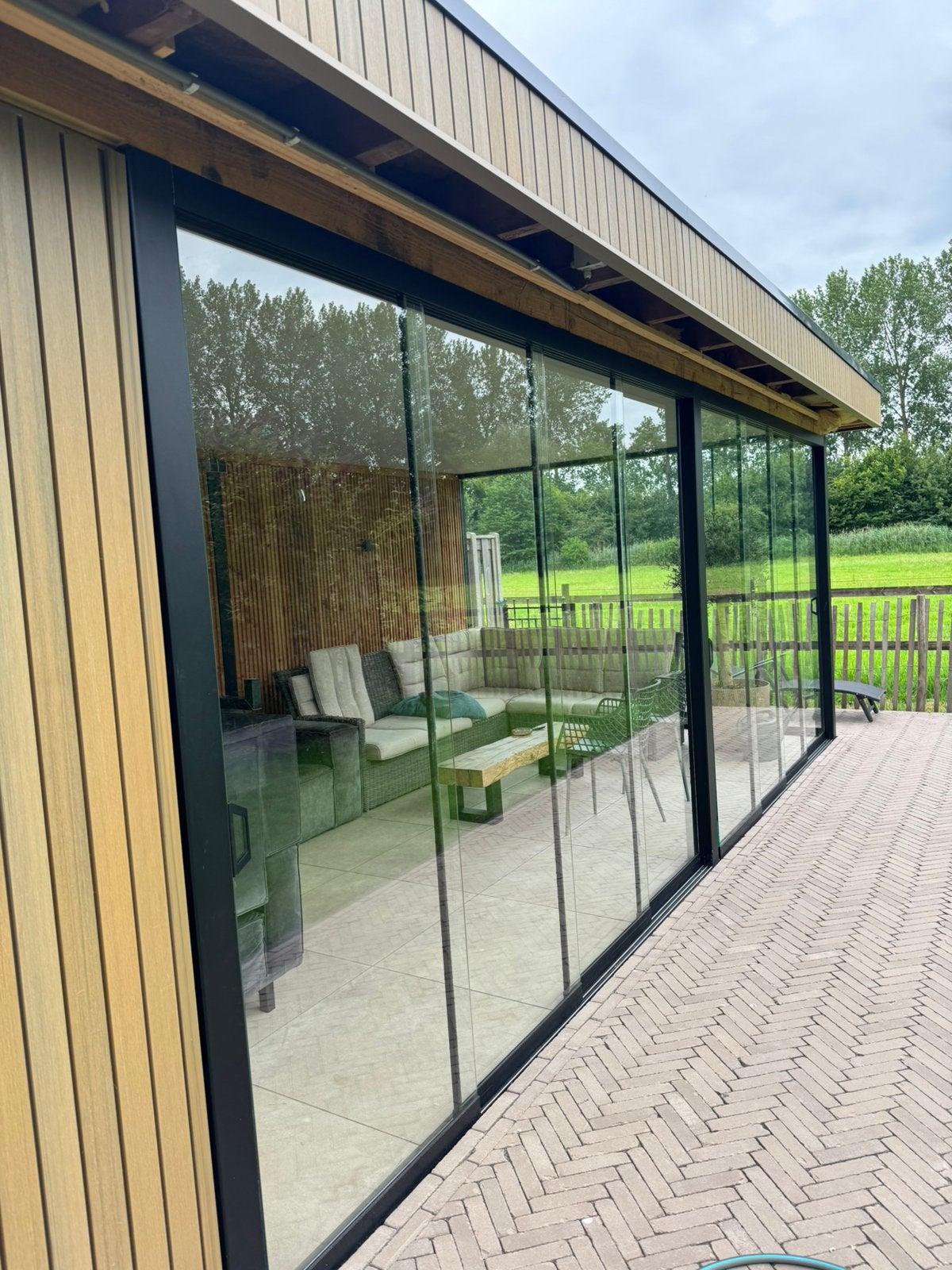 Glazen schuifwanden overkapping, Ophalen, Nieuw, Veranda
