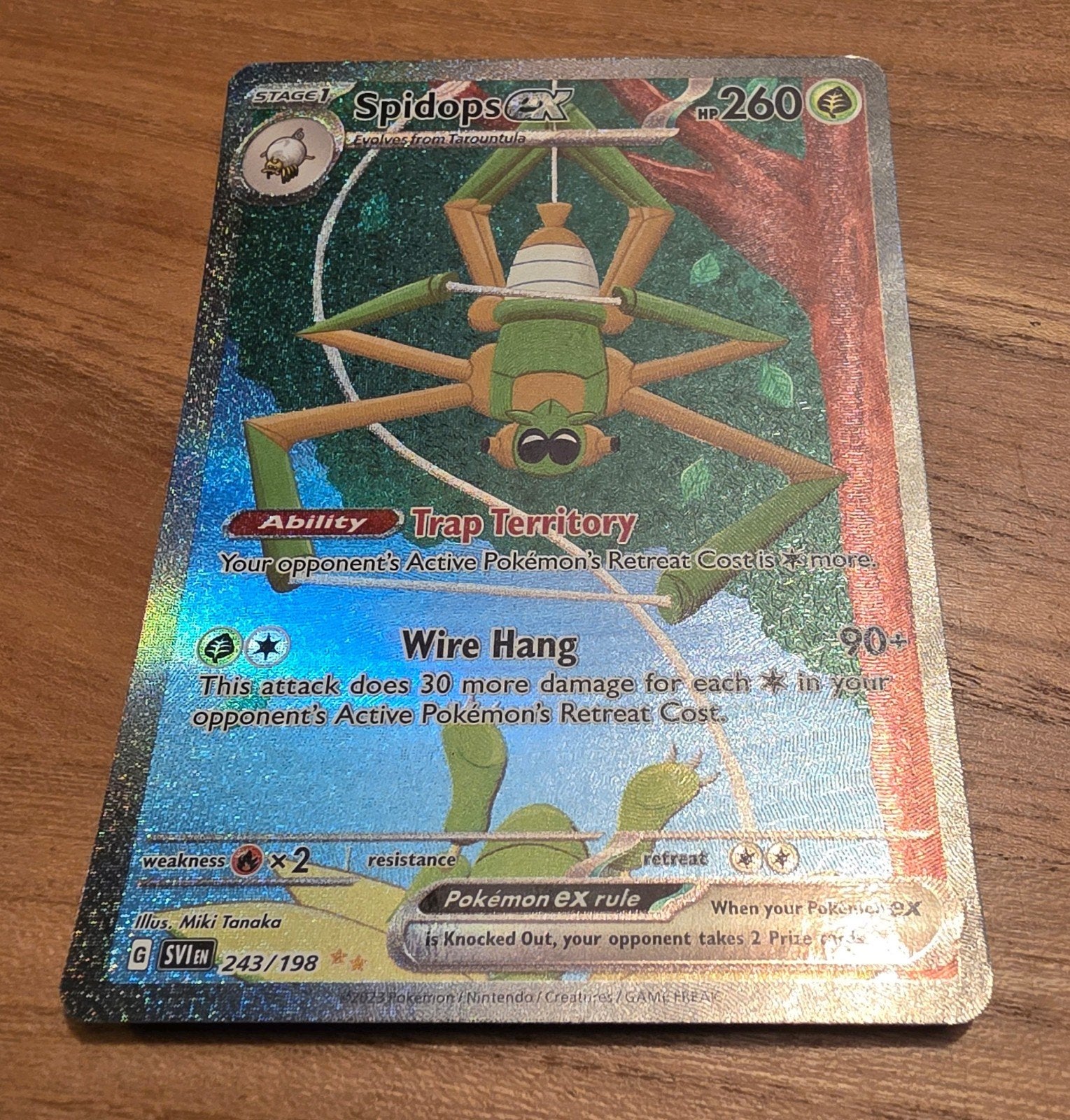 Spidops EX secret art pokemon kaart SVI 243, Ophalen of Verzenden