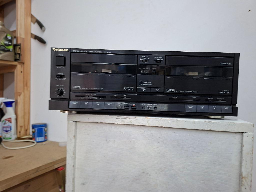 vintage technics dubbele cassettedeck rs x844, Audio, Tv en Foto, Cassettedecks, Ophalen of Verzenden, Dubbel, Overige merken