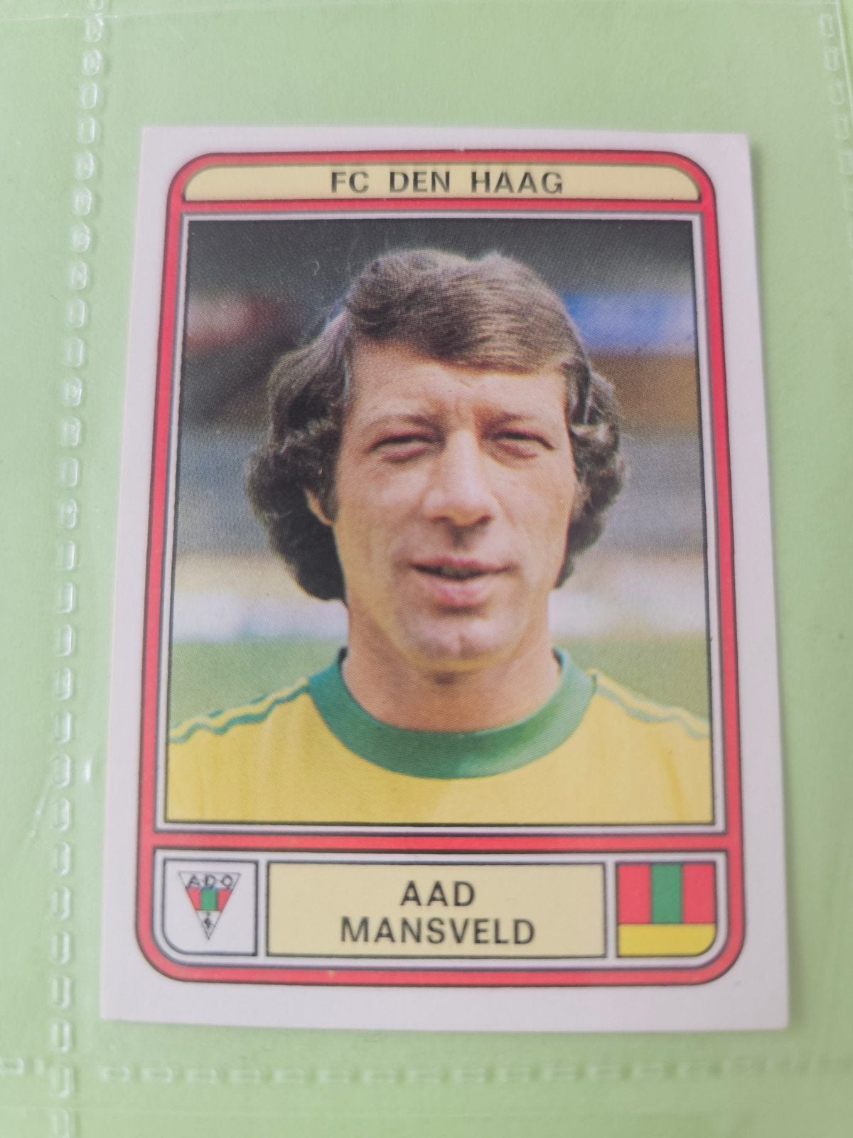 Aad Mansveld Ado/FcDenHaag, Ophalen of Verzenden, Zo goed als nieuw, Buitenlandse clubs, Poster, Plaatje of Sticker