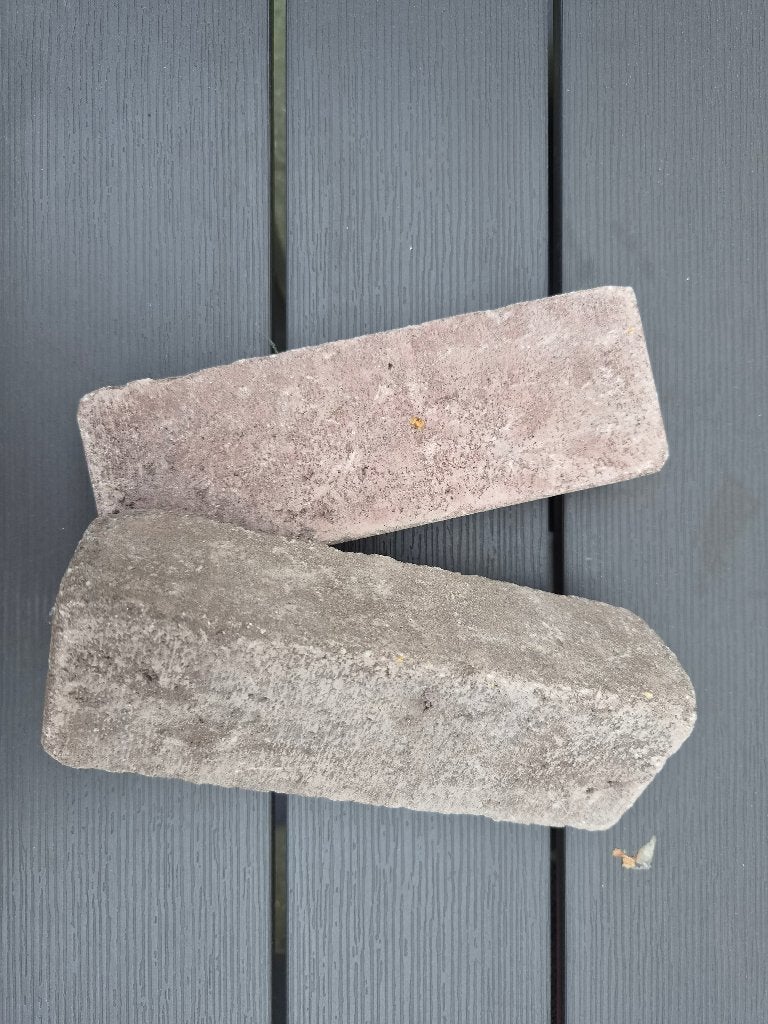 Gratis 2m² Tambour kopperbruin - getrommelde waaltjes, Tuin en Terras, Ophalen, Overige typen, Nieuw, Natuursteen