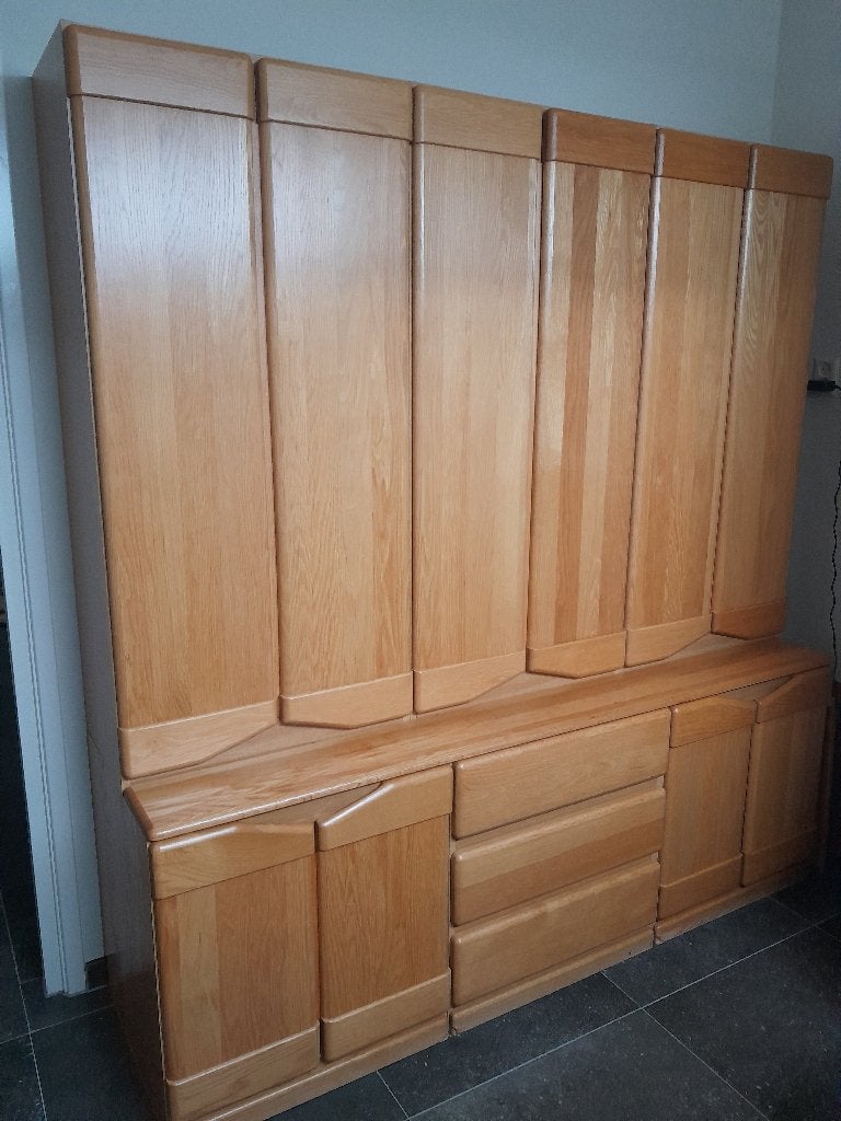 Buffetkast (Tweedelig), Huis en Inrichting, Ophalen, Gebruikt, 150 tot 200 cm, Eikenhout