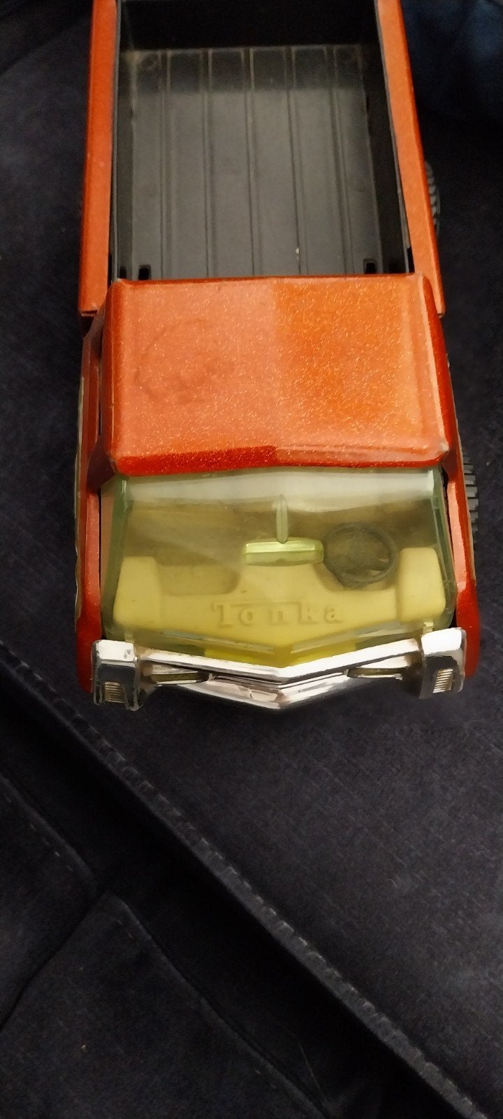 Vintage Tonka speelgoedauto - Oranje, Kinderen en Baby's, Ophalen of Verzenden, Gebruikt