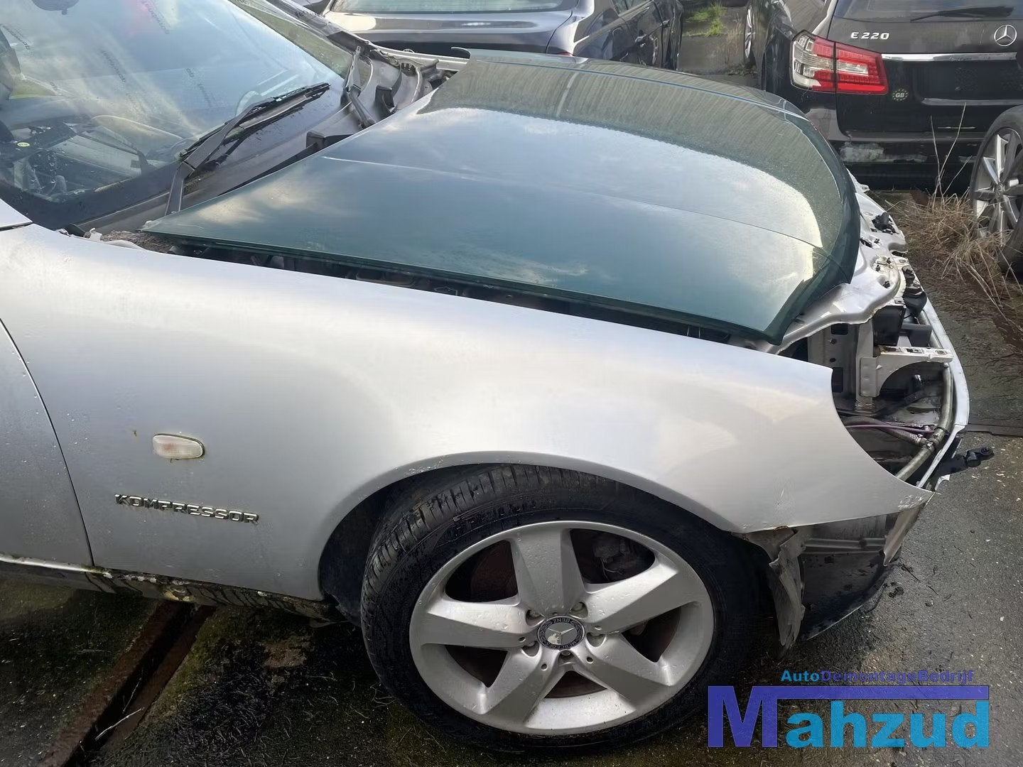 MERCEDES SLK R170 Zilver 744 Rechts voor scherm zijscherm, Gebruikt, Mercedes-Benz AG, Mercedes-Benz, Ophalen of Verzenden
