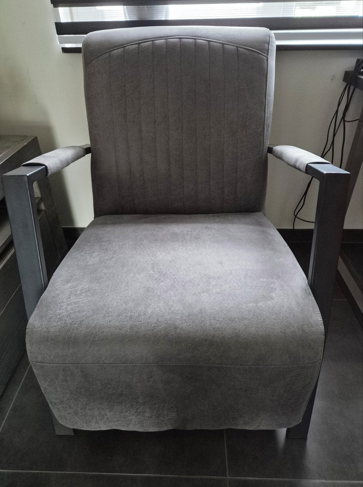 Nieuwe Relax Fauteuil - Antraciet, Minder dan 75 cm, Nieuw, Stof, 50 tot 75 cm