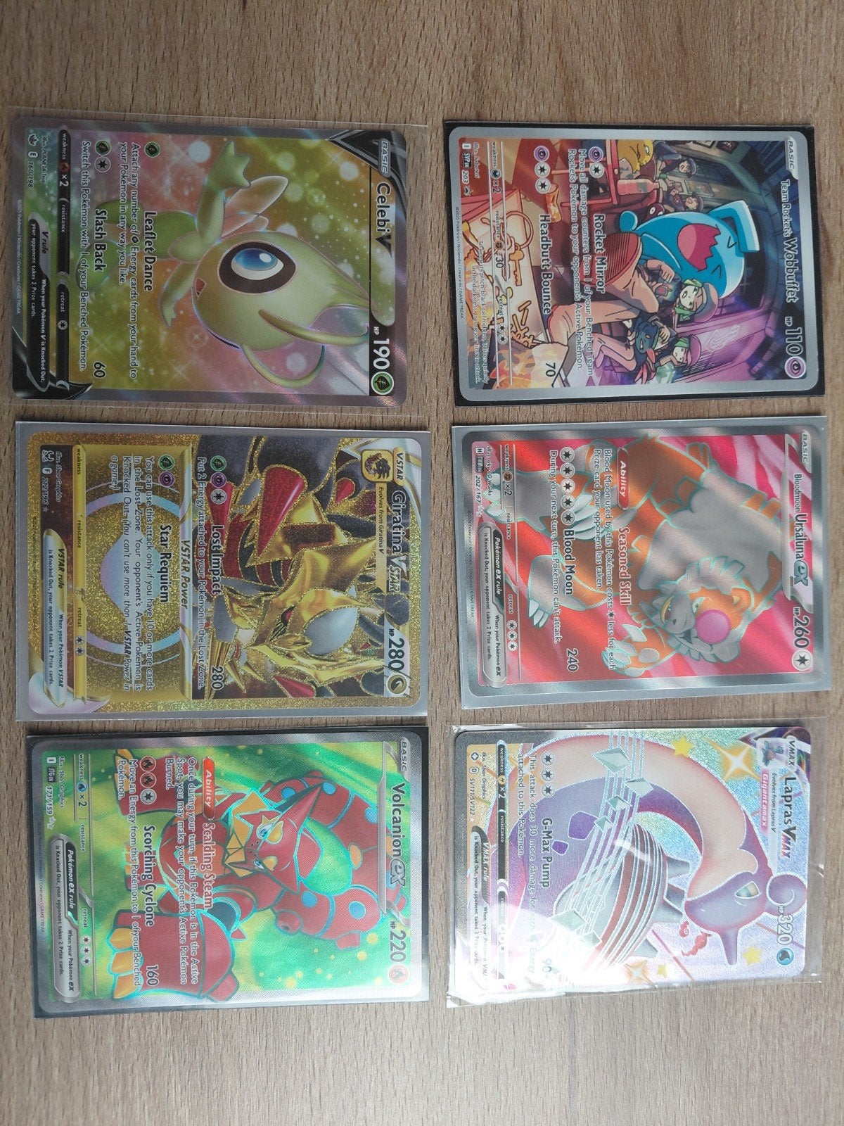 6 pokemon kaarten, Ophalen of Verzenden, Zo goed als nieuw, Meerdere kaarten