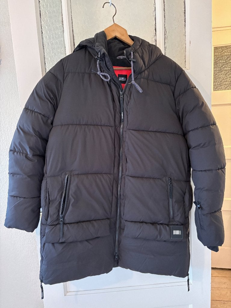 O'Neill ski jack model Azurite maat XL zwart met capuchon, Zwart, Maat 46/48 (XL) of groter, Ophalen of Verzenden, Zo goed als nieuw