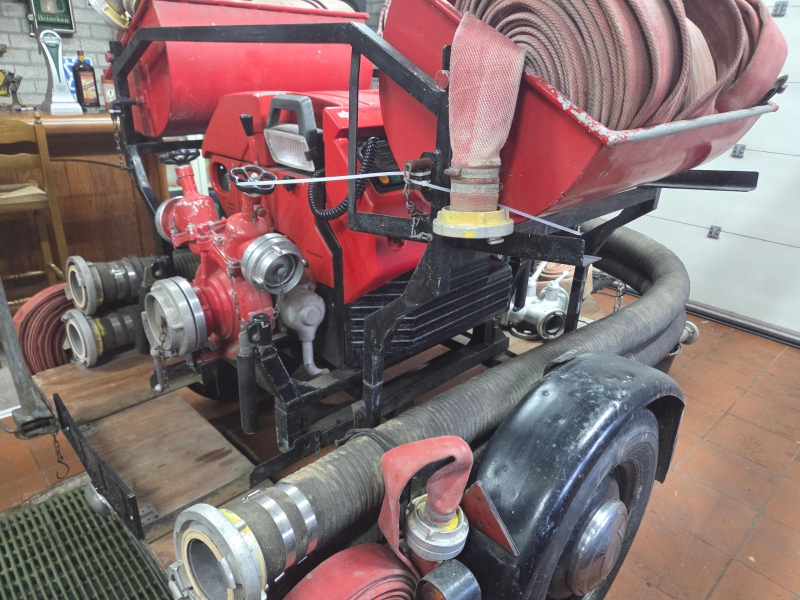 Ziegler TS 8/8 Brandweerpomp op aanhanger, Ophalen of Verzenden