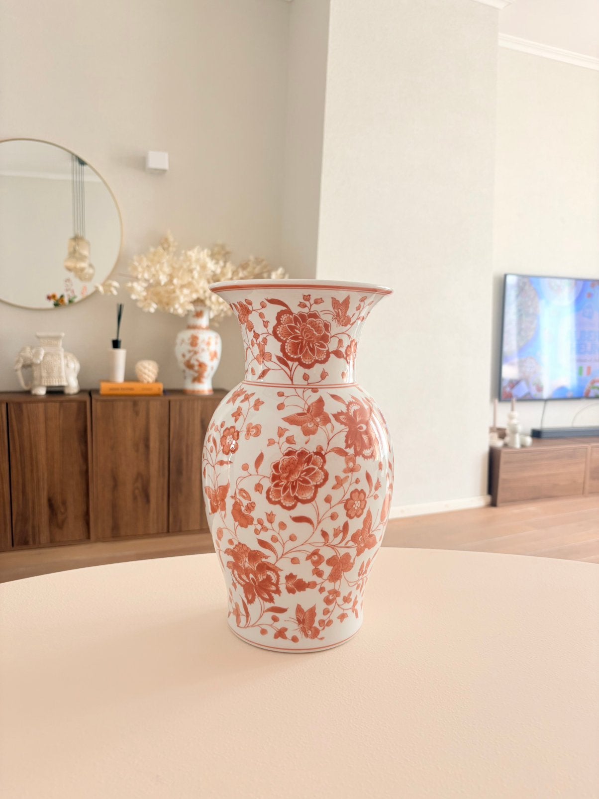 Prachtige vaas, Ophalen of Verzenden, Zo goed als nieuw, Oranje