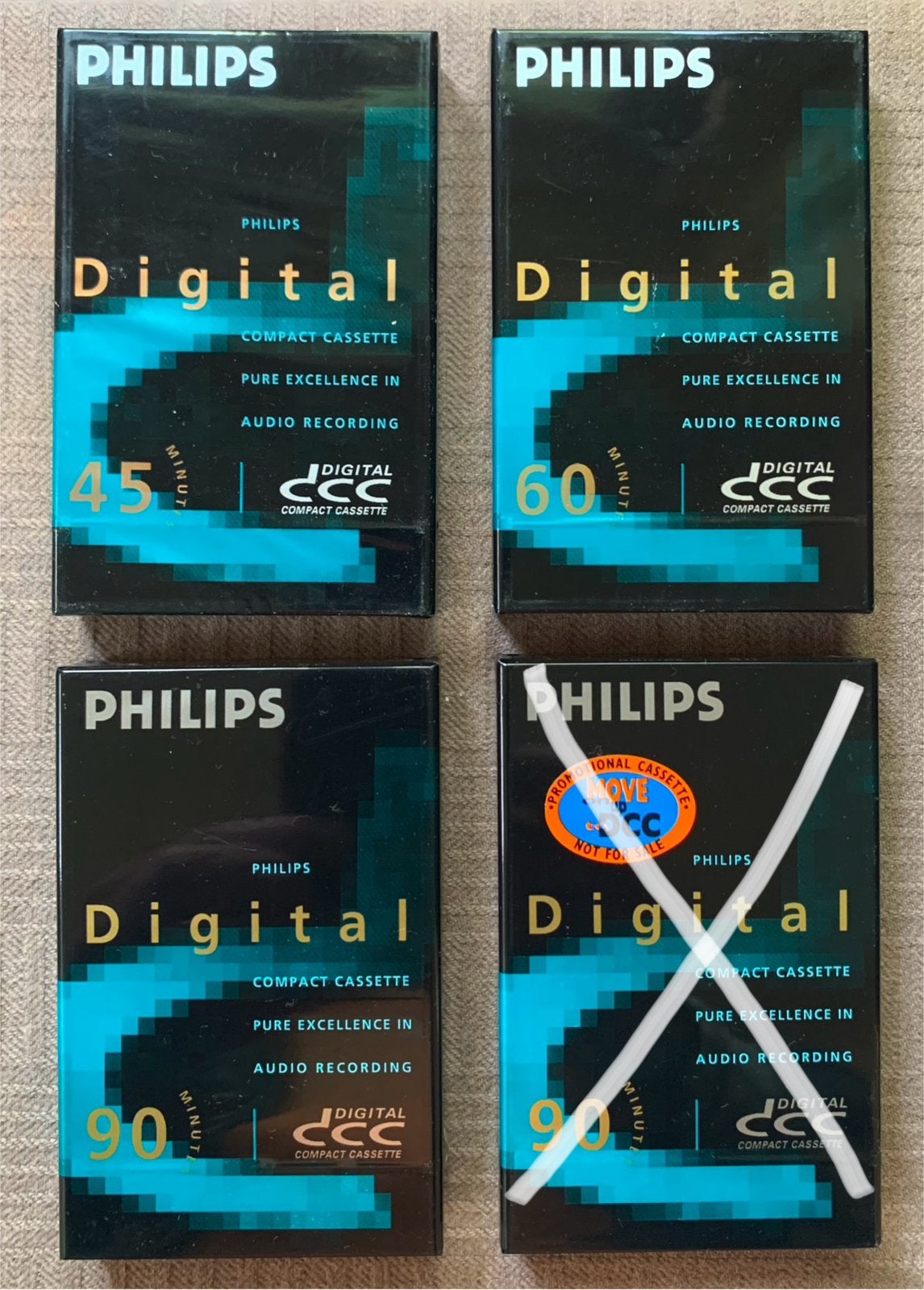 NOS Philips DCC 90 60 45 Digital Compact Cassettes OVP tapes, 2 t/m 25 bandjes, Ophalen of Verzenden, Nieuw in verpakking, Philips