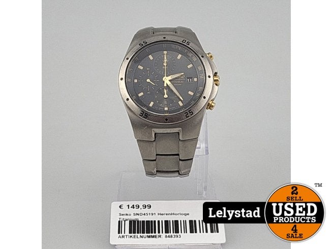 Seiko SND45191 HerenHorloge Titanium (Zie Opmerking), Sieraden, Tassen en Uiterlijk, Horloges | Heren, Seiko, Gebruikt, Support@seiko.com