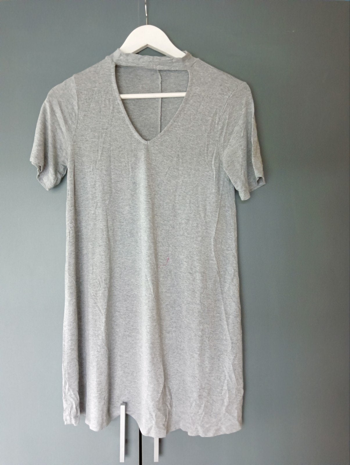 Shirtjurkje mt S grijs gemêleerd kort wijd model, Ophalen of Verzenden, Grijs, Gedragen, Boven de knie