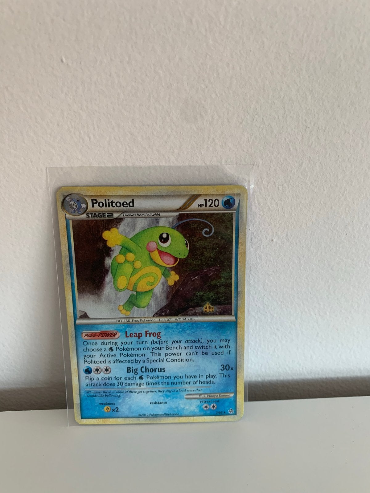 Politoed Pokémon Kaart Holo - Zeldzaam en in goede staat, Ophalen of Verzenden, Zo goed als nieuw, Losse kaart