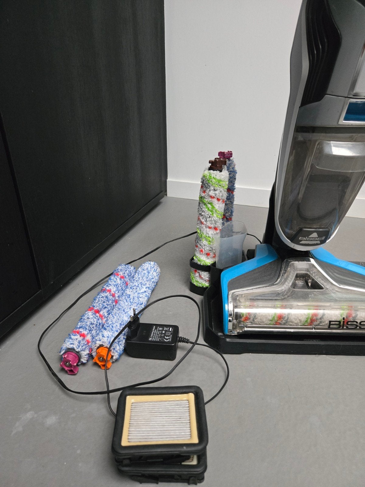 Bissell crosswave draadloos pet pro, Ophalen of Verzenden, Zo goed als nieuw, Steelstofzuiger, Reservoir
