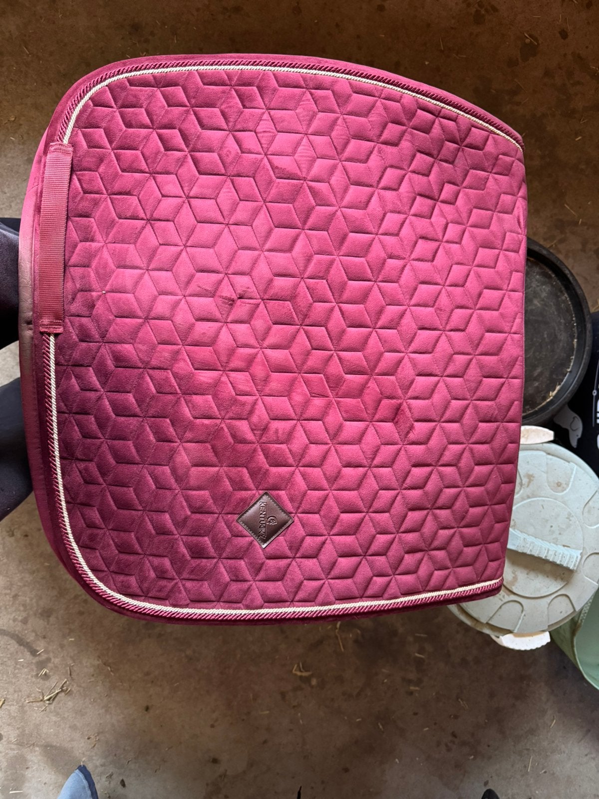 kentucky dekje, Full (L), Fluweel, Dressuurdekje, Rood
