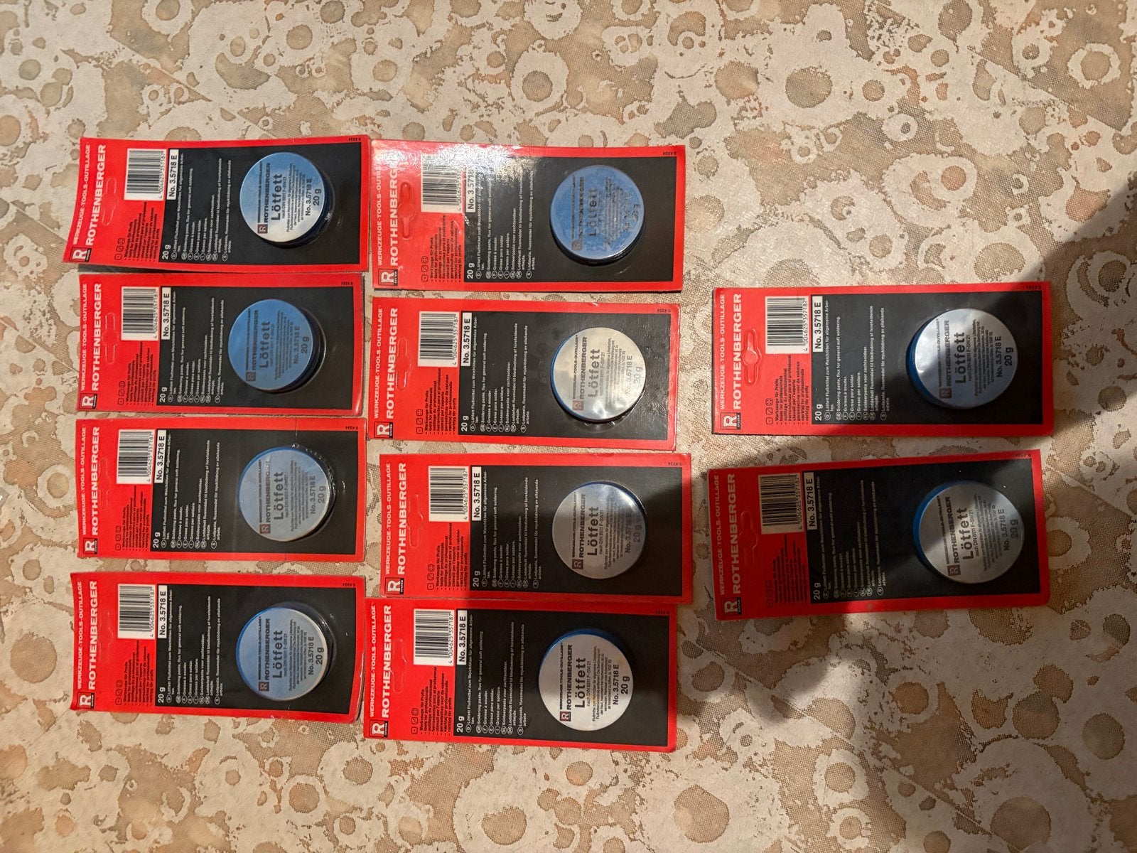 10x nieuw Rothenberger soldeervet Lötfett 20 gram, Ophalen of Verzenden, Nieuw