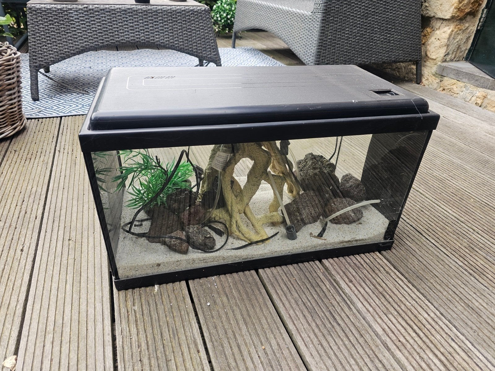 aquarium, Ophalen, Zo goed als nieuw, Gevuld zoetwateraquarium