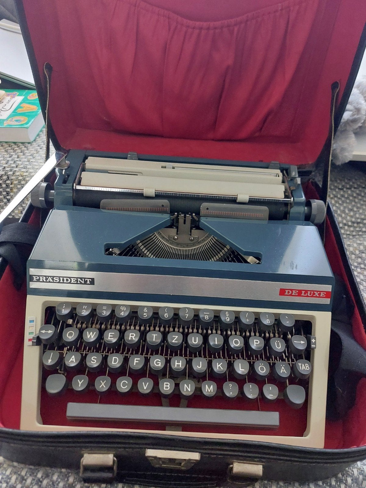 vintage Präsident De Luxe typemachine, Diversen, Ophalen of Verzenden, Gebruikt