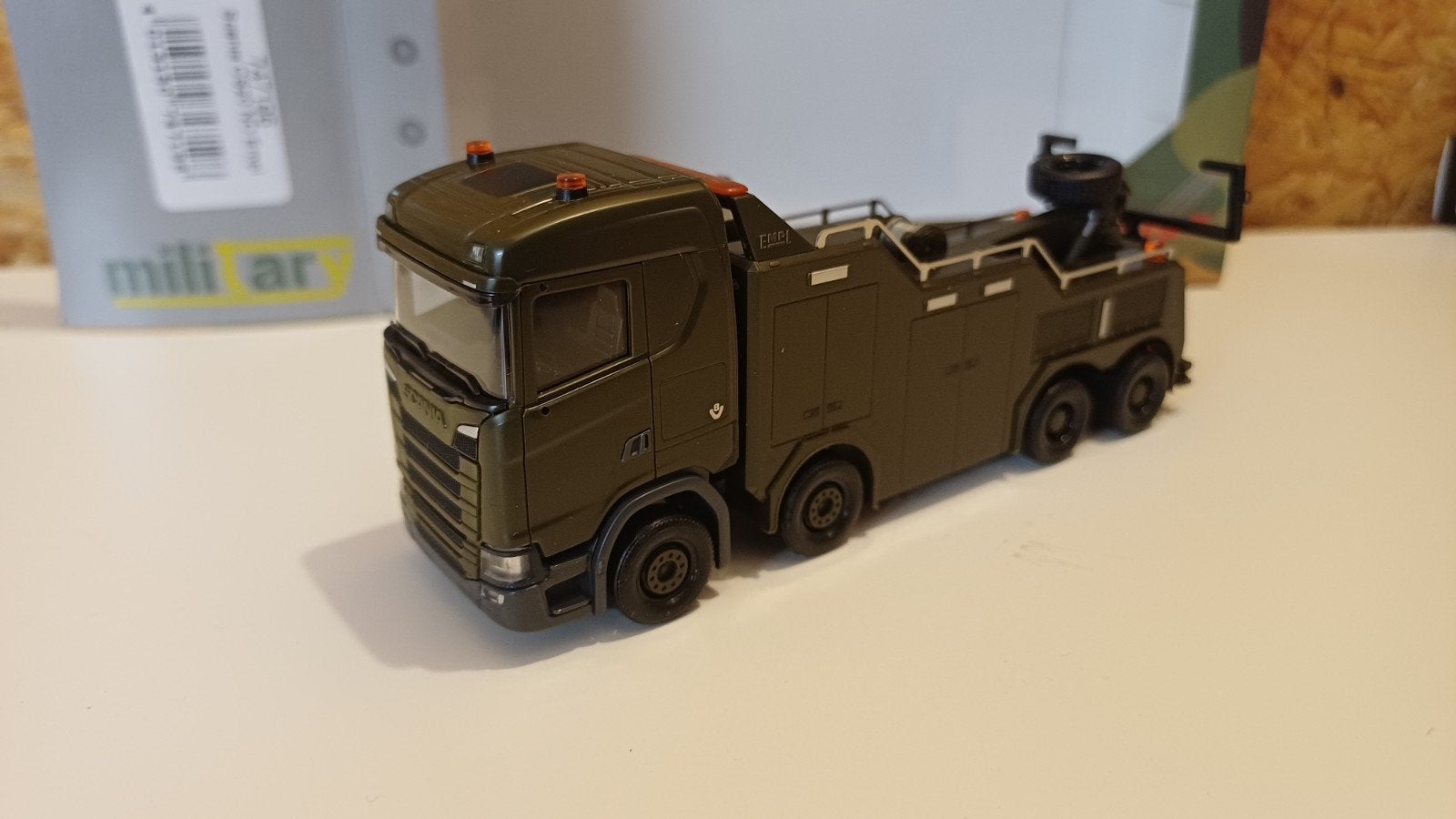 Herpa 747196 Scania leger bergingswagen EMPL Luxemburg, Ophalen of Verzenden, Nieuw, Bus of Vrachtwagen, Herpa