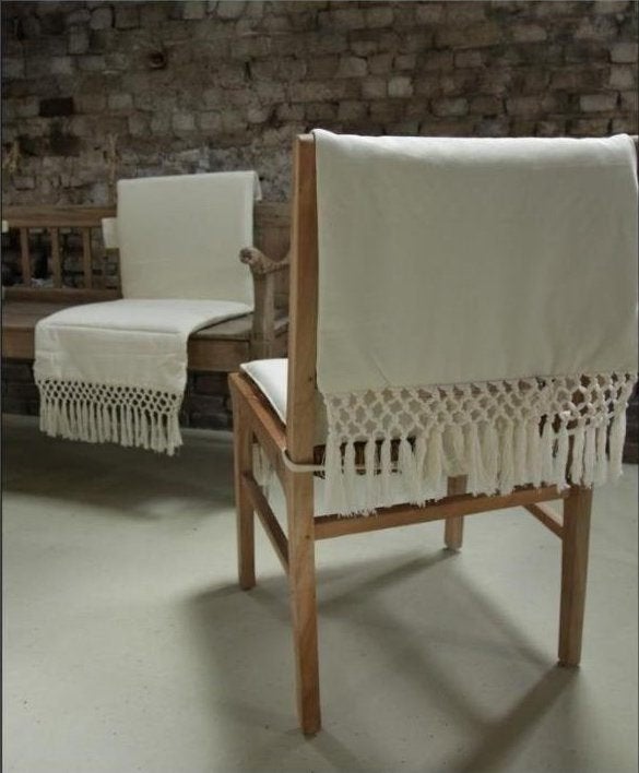 Boho-chique verwarmd stoelkussen macrame, Tuin en Terras, Ophalen, Nieuw