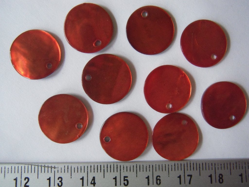 10 schelp hangers oranje, Ophalen of Verzenden, Nieuw, Bedel