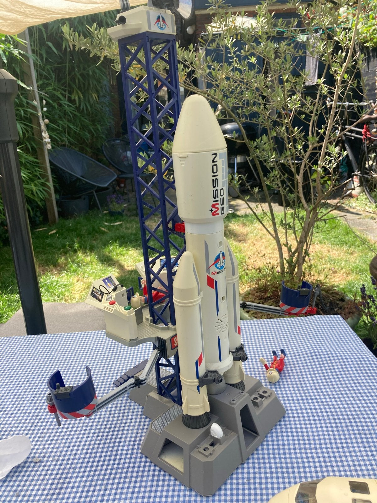 Playmobil Ruimte Raket en Shuttle Set - Mission Geo, Kinderen en Baby's, Speelgoed | Playmobil, Gebruikt, Complete set, Voertuig