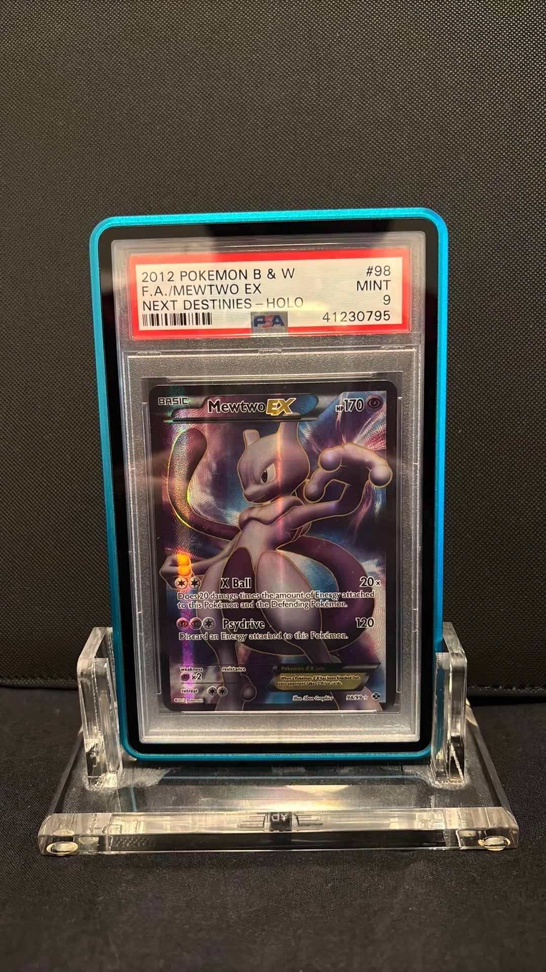 Pokemon mewtwo EX 98 PSA 9, Ophalen of Verzenden, Zo goed als nieuw