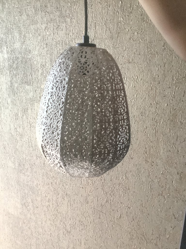 Lamp zilverkleurig, Huis en Inrichting, Ophalen, Klassiek, Zo goed als nieuw, Metaal