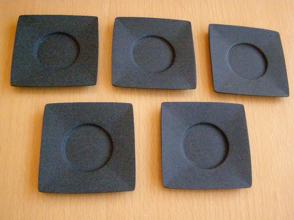 5 GIETIJZER JAPAN ONDERZETTERS SCHAALTJES 9 X 9 CM 150 GRAM, Huis en Inrichting, Woonaccessoires | Onderzetters, Ophalen of Verzenden