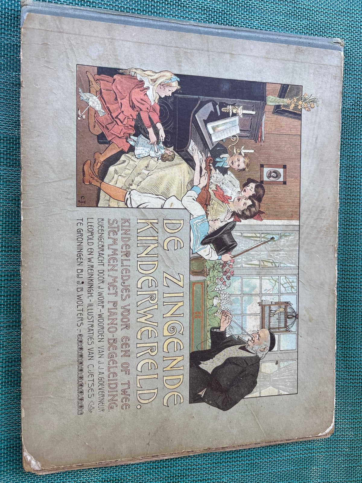De Zingende Kinderwereld - J. Worp (Antiek Kinderliedboek), Ophalen of Verzenden, Gelezen, Non-fictie