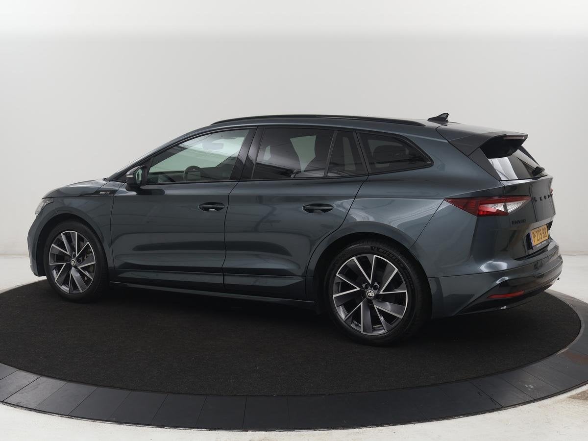 Skoda Enyaq iV 80 | SOH 89,1% | Leder/alcantara | Stuur/stoe, Auto's, Skoda, Achterwielaandrijving, Gebruikt, 80 kWh, Leder en Stof