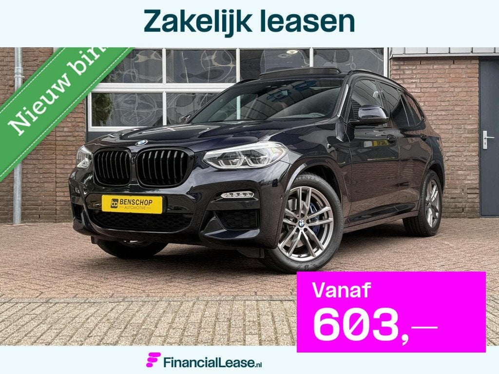 BMW X3 xDrive30i M Sport Panodak Navi 19 inch Virtual Leer C, Automaat, 1998 cc, 252 pk, Zwart