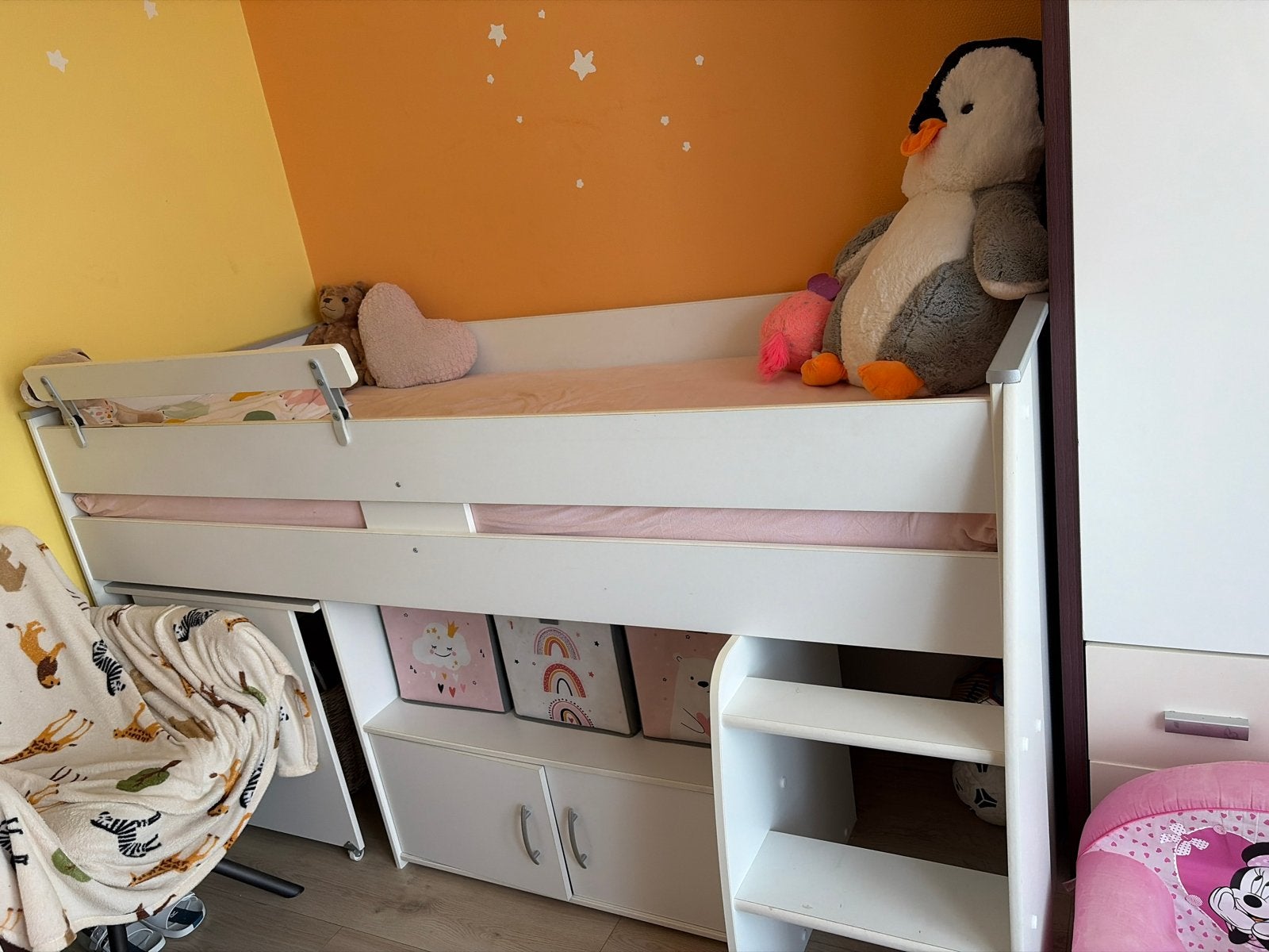 Hoogslaper Kinderbed 90x200 met opbergruimte, Ophalen, 85 tot 100 cm, Gebruikt, Hoogslaper of Stapelbed