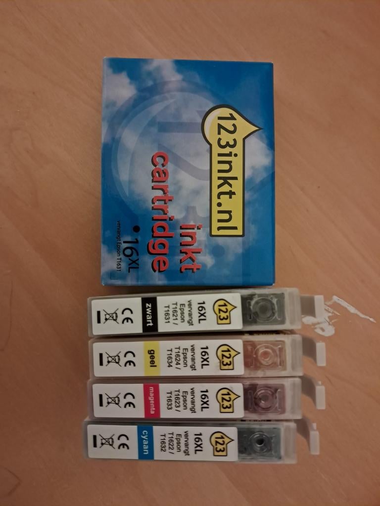 Inktcartridges 16XL T1636 4 van 5 ongezegeld, Ophalen of Verzenden, Nieuw
