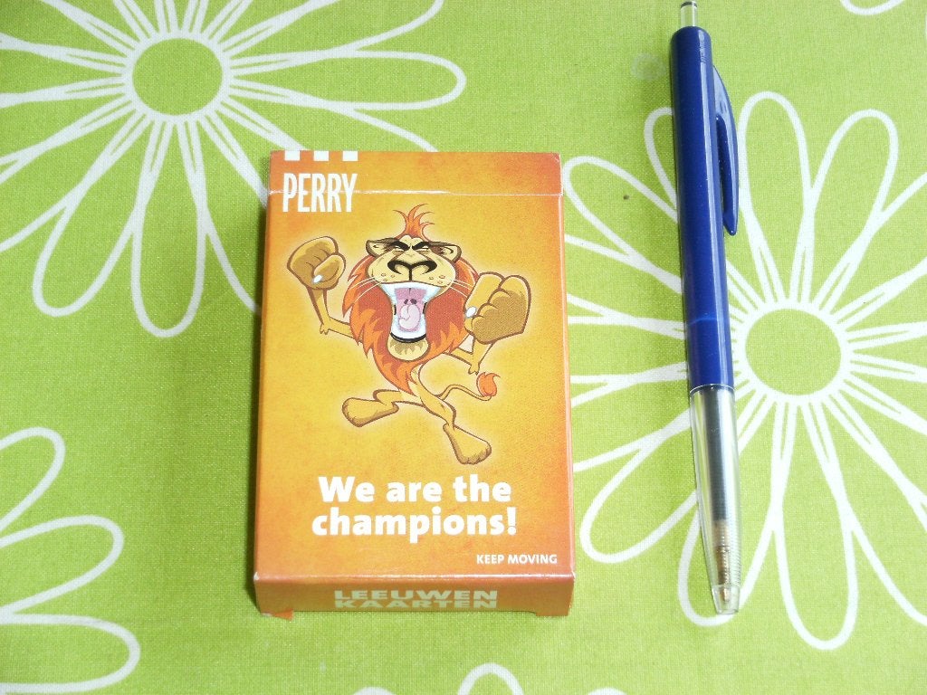 Perry Sport Leeuwenkaarten - We are the Champions, Ophalen of Verzenden, Zo goed als nieuw, Speelkaart(en)