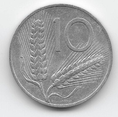 Italië 10 lire 1969 KM# 93, Verzenden, Italië, Losse munt