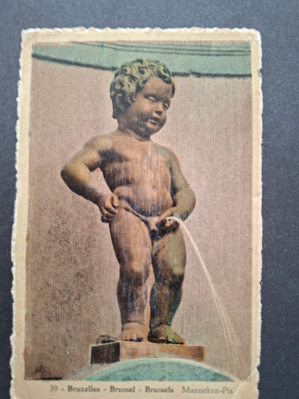 Ansichtkaart Brussel Manneken-Pis, Verzenden, Gelopen, Overige thema's