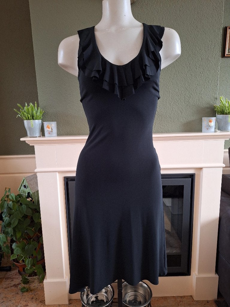 An'ge Ange mooie S 36 LBD jurk jurkje, Zwart, Zo goed als nieuw, Knielengte, Maat 36 (S)