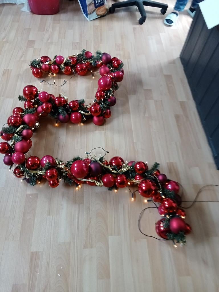 Kerst guirlande met verlichting 350 cm lang, Diversen, Kerst, Ophalen of Verzenden